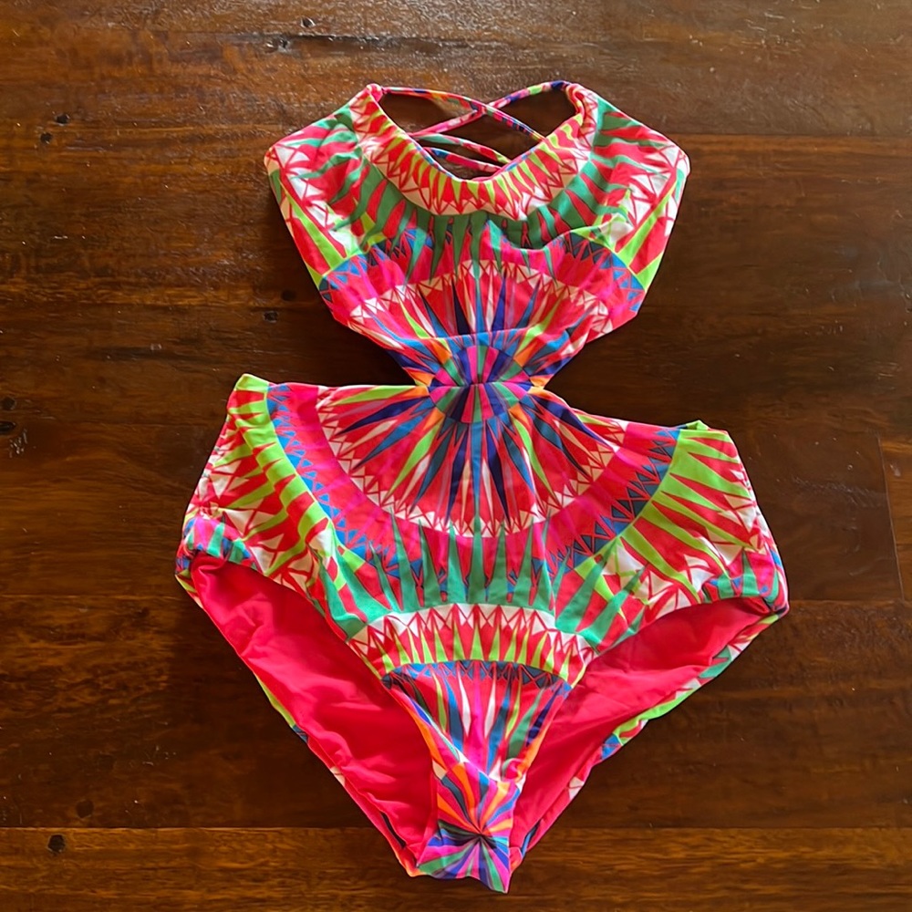 Mara Hoffman | reversible psychedelic swim suit